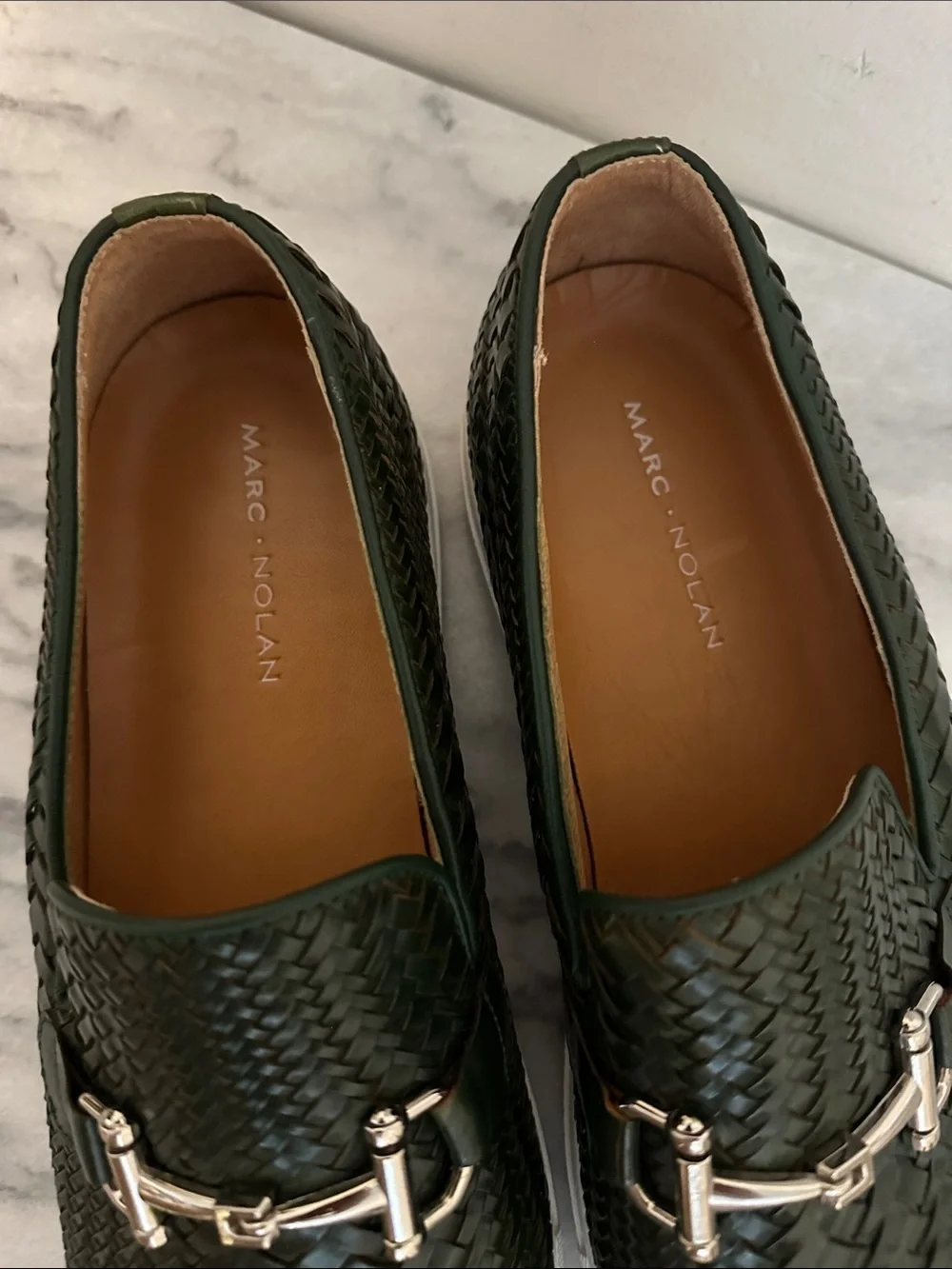 Marc Nolan Green  Woven Horse-Bit Boardwalk Sneakers Sz 10 Mens